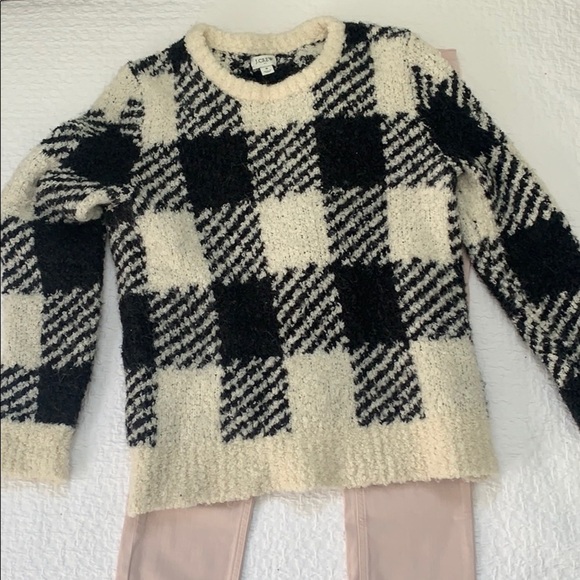 J Crew Buffalo Plaid Boucle Sweater - Picture 7 of 10